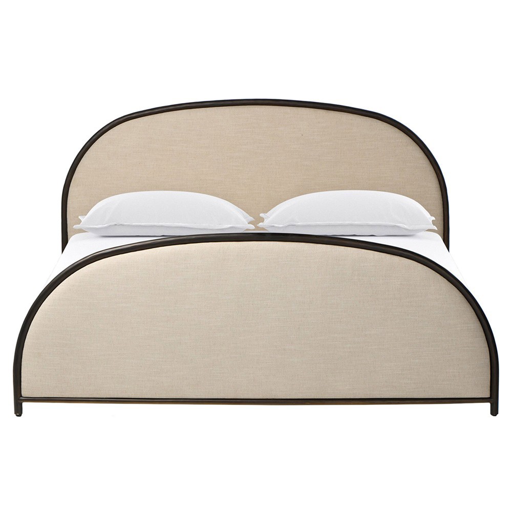 Lamont Modern Classic Beige Arched Bed - Queen