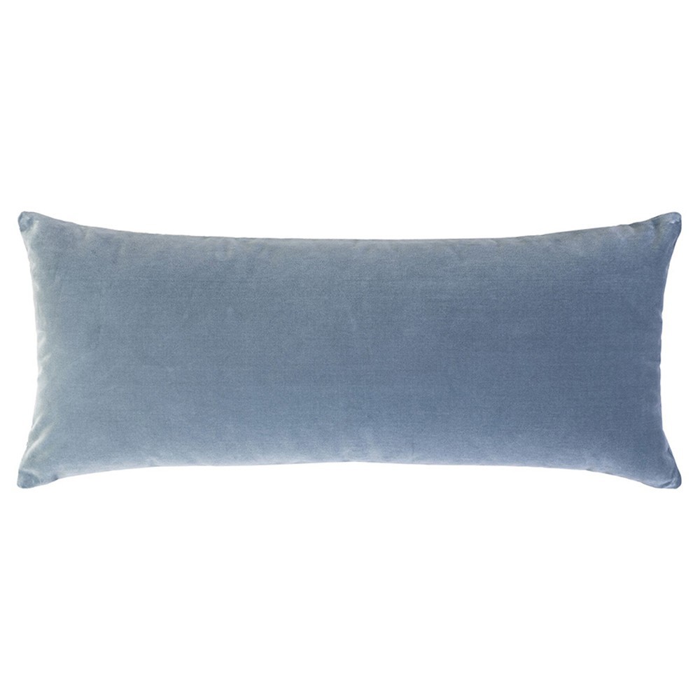 Moira Modern Classic Blue Performance Velvet Lumbar Pillow - 12x28