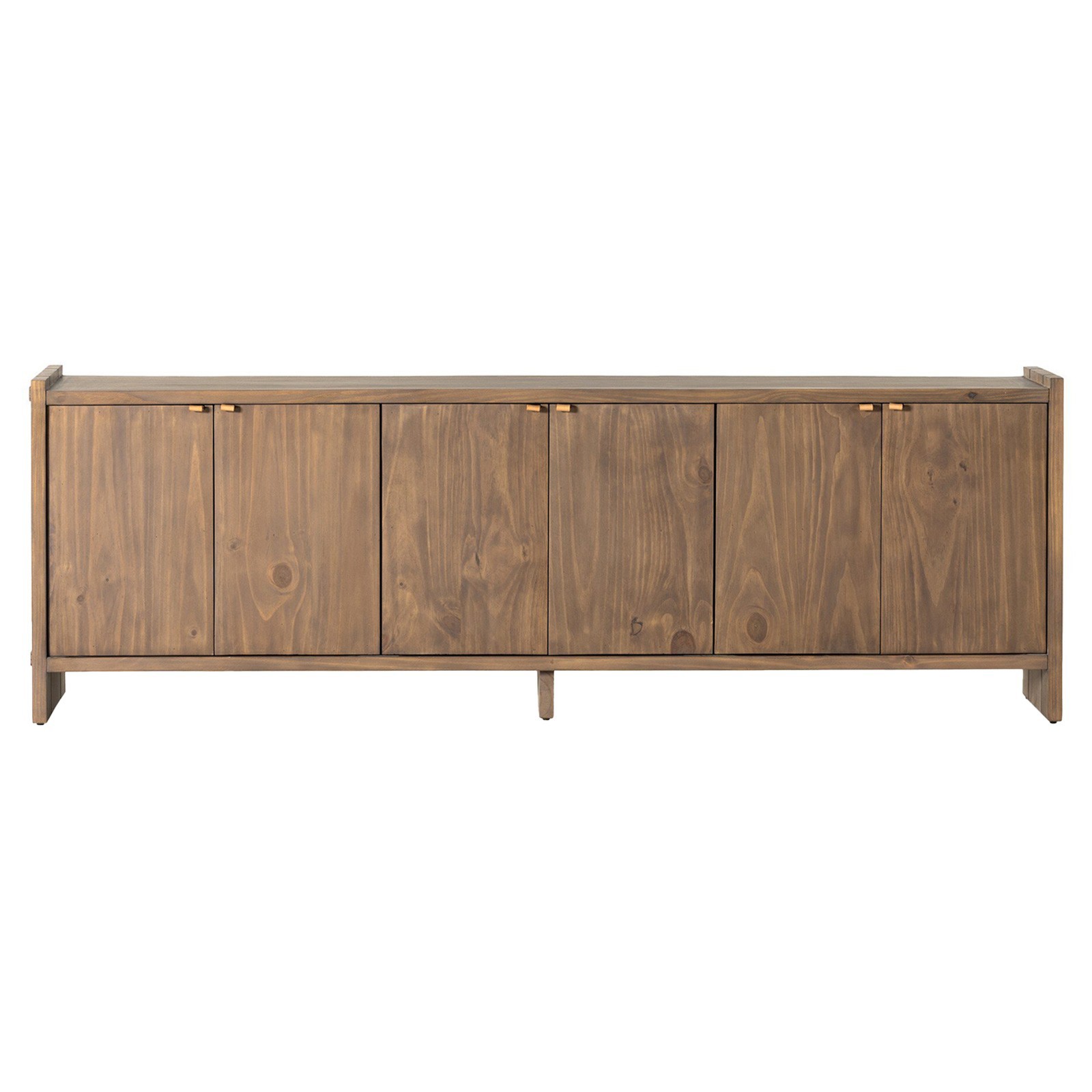 William Modern Classic Brown Pine Wood Media Console - 78"
