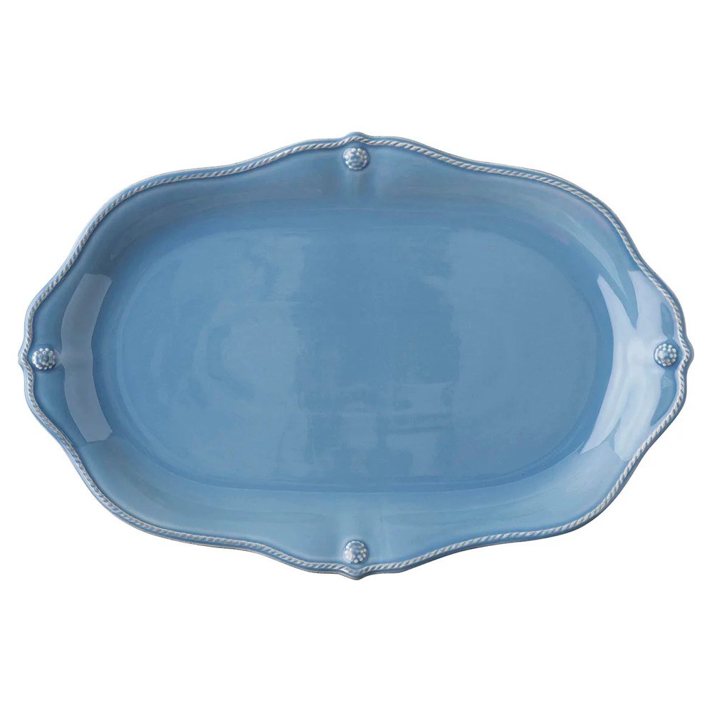 Juliska Berry & Thread Classic Chambray Blue Ceramic Platter