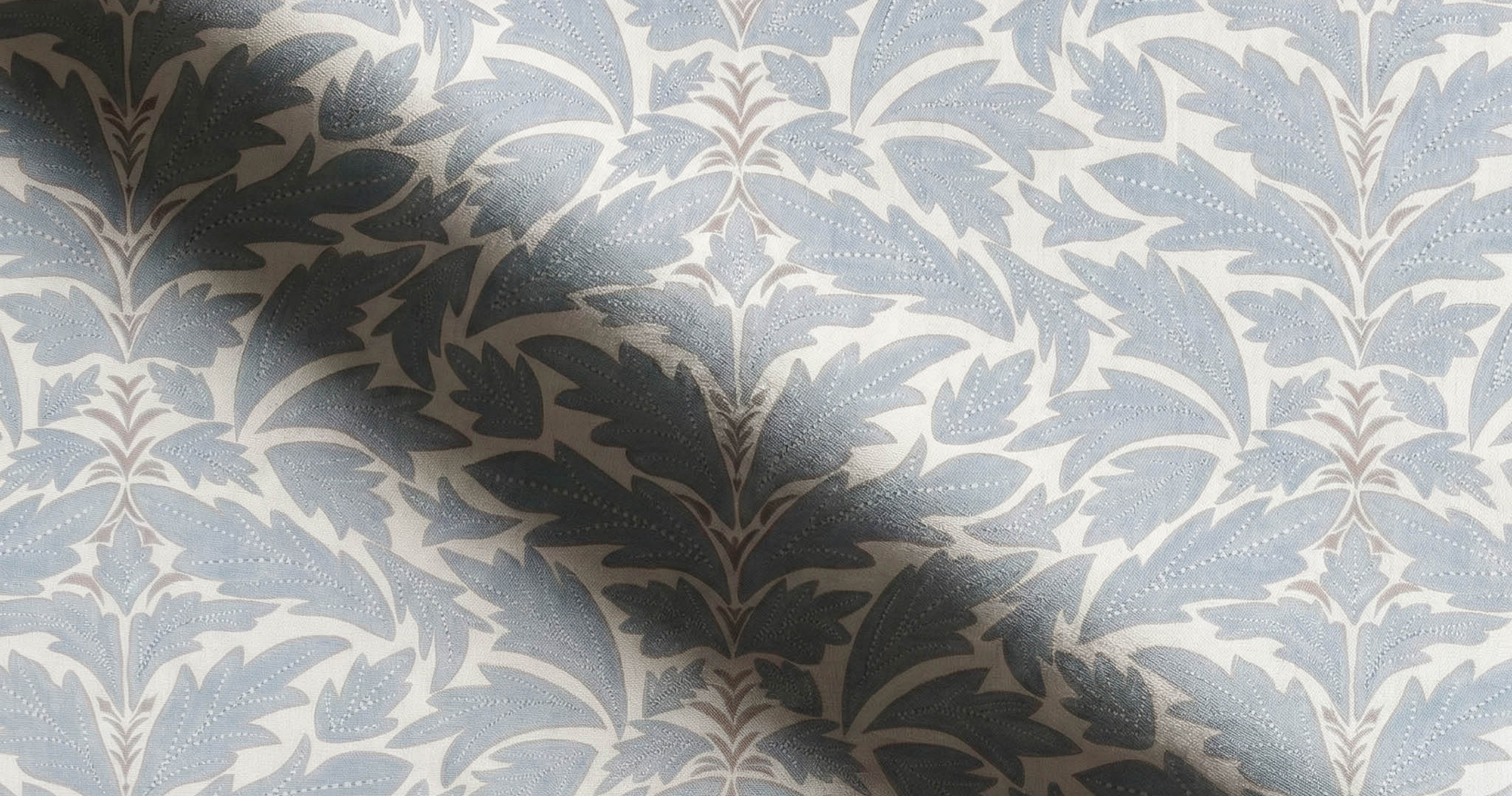 Blue Porcelain Print & Pattern fabric swatch