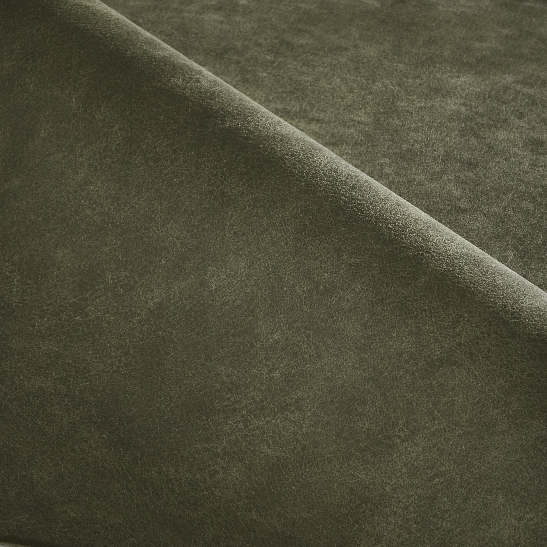 King's Green Leather fabric swatch