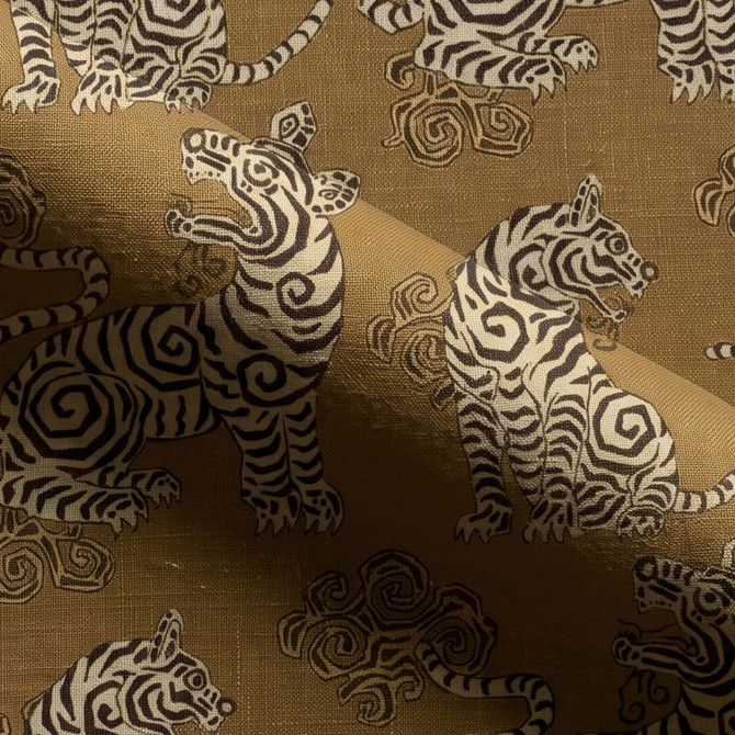 Golden Saffron Print & Pattern fabric swatch