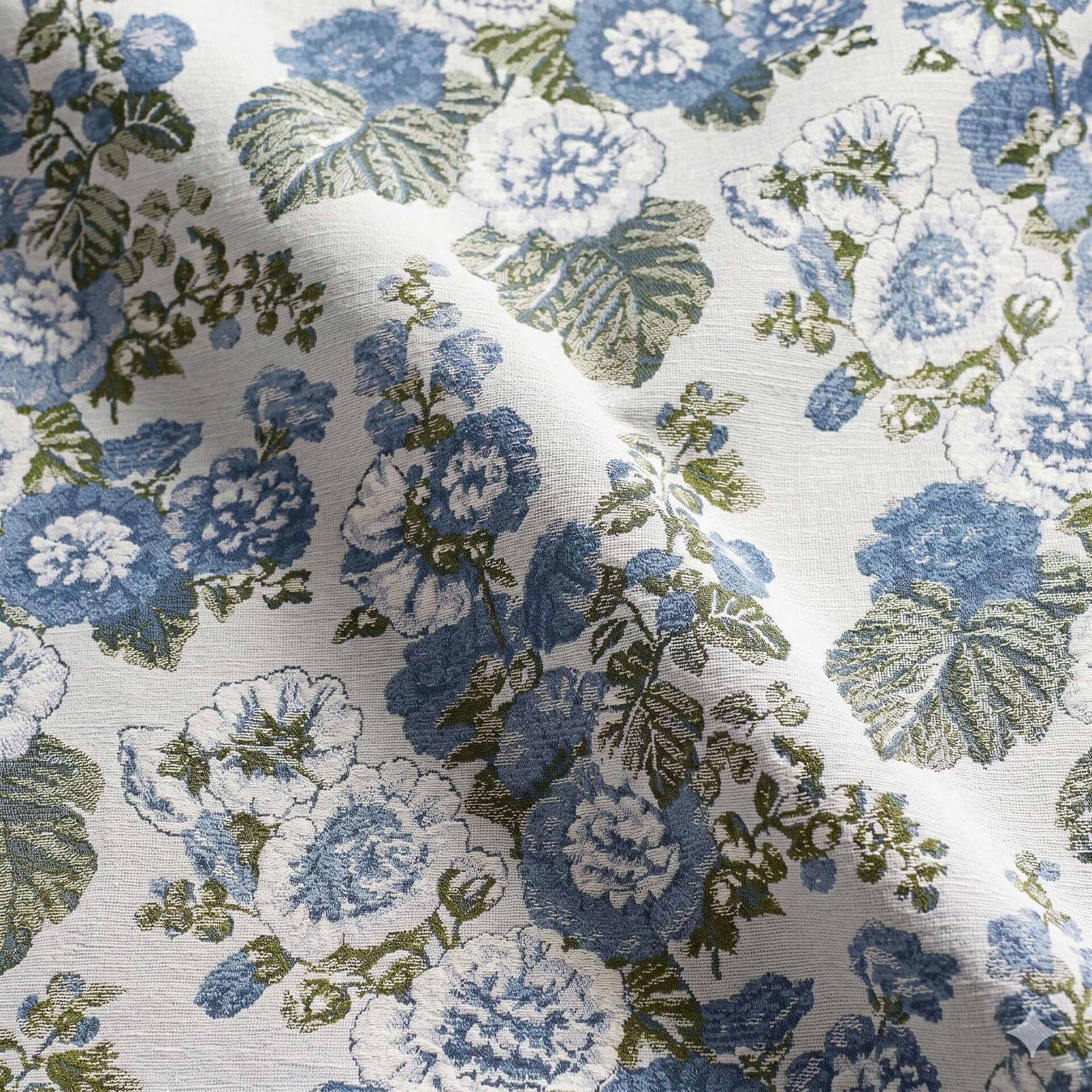 Vintage Blue Print & Pattern fabric swatch
